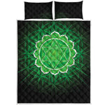 Anahata Chakra Spiritual Print Quilt Bed Set