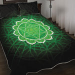 Anahata Chakra Spiritual Print Quilt Bed Set