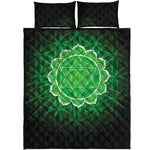 Anahata Chakra Spiritual Print Quilt Bed Set