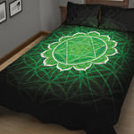 Anahata Chakra Spiritual Print Quilt Bed Set