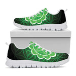 Anahata Chakra Spiritual Print White Sneakers