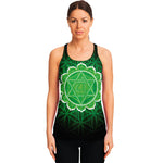 Anahata Chakra Spiritual Print Women's Racerback Tank Top