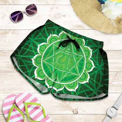 Anahata Chakra Spiritual Print Women's Shorts