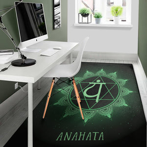 Anahata Chakra Symbol Print Area Rug