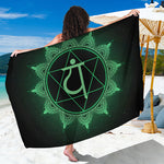 Anahata Chakra Symbol Print Beach Sarong Wrap