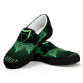 Anahata Chakra Symbol Print Black Slip On Sneakers