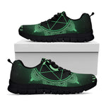 Anahata Chakra Symbol Print Black Sneakers