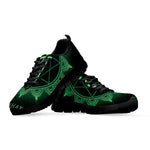 Anahata Chakra Symbol Print Black Sneakers