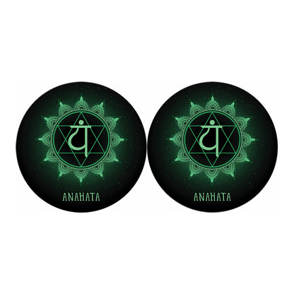 Anahata Chakra Symbol Print Car Coasters