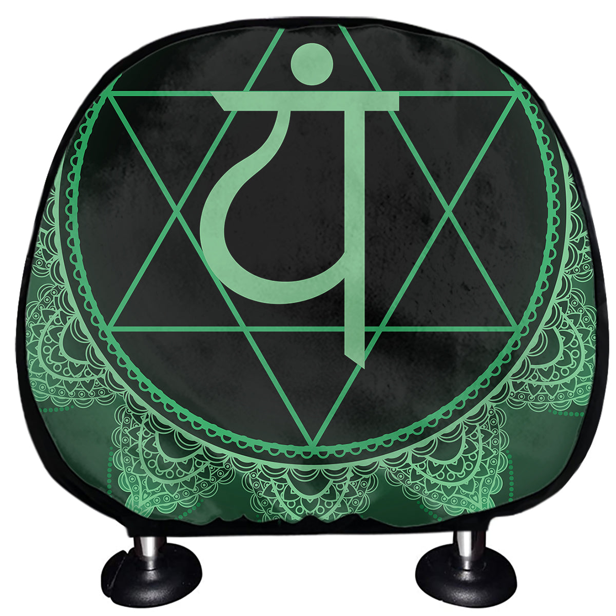 Anahata Chakra Symbol Print Car Headrest Covers