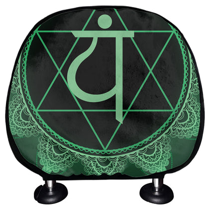 Anahata Chakra Symbol Print Car Headrest Covers