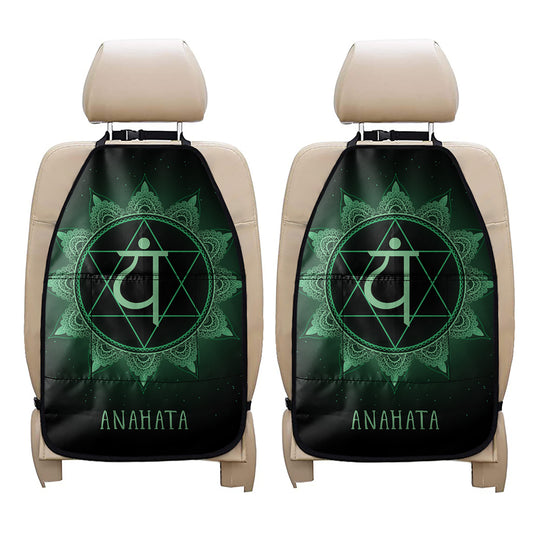 Anahata Chakra Symbol Print Car Seat Organizers
