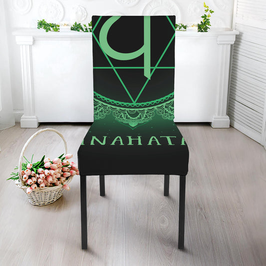 Anahata Chakra Symbol Print Dining Chair Slipcover