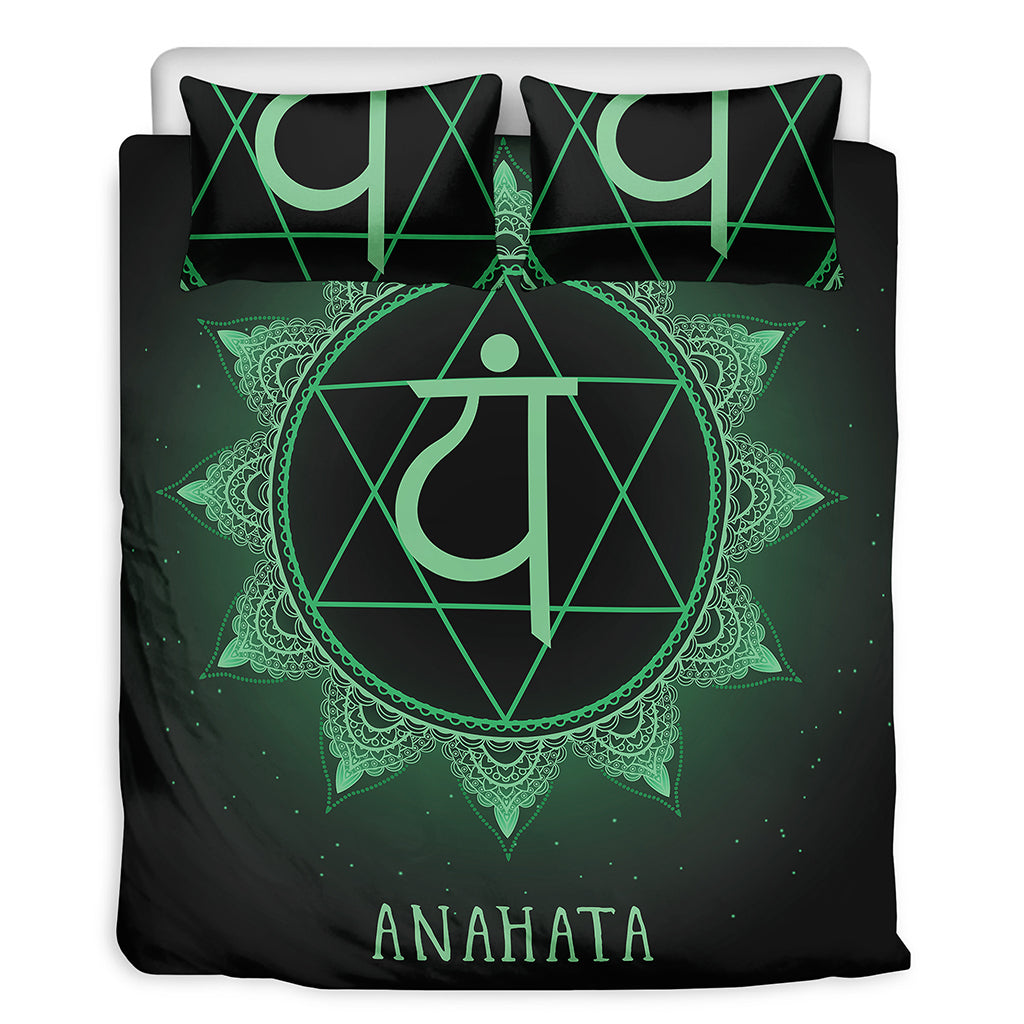 Anahata Chakra Symbol Print Duvet Cover Bedding Set