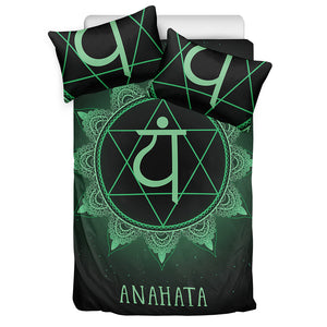 Anahata Chakra Symbol Print Duvet Cover Bedding Set