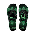 Anahata Chakra Symbol Print Flip Flops