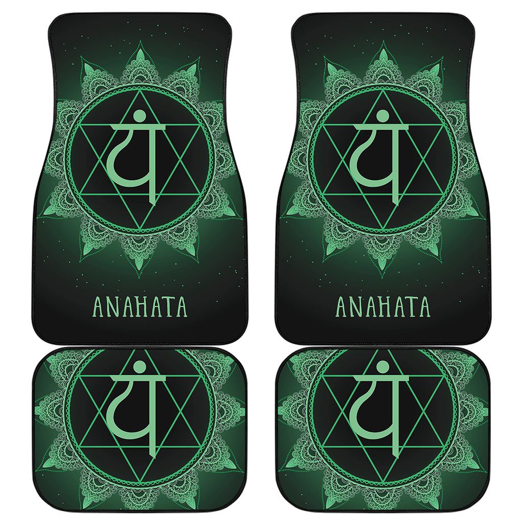 Anahata Chakra Symbol Print Front and Back Car Floor Mats