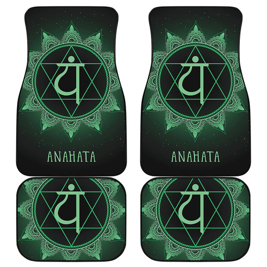 Anahata Chakra Symbol Print Front and Back Car Floor Mats