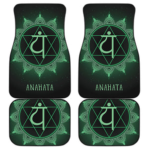 Anahata Chakra Symbol Print Front and Back Car Floor Mats