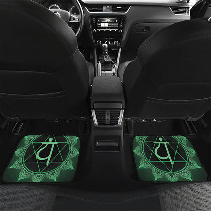 Anahata Chakra Symbol Print Front and Back Car Floor Mats
