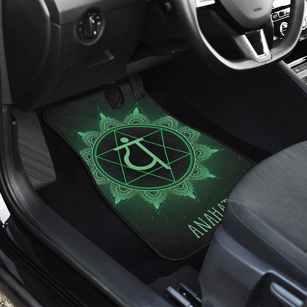 Anahata Chakra Symbol Print Front and Back Car Floor Mats