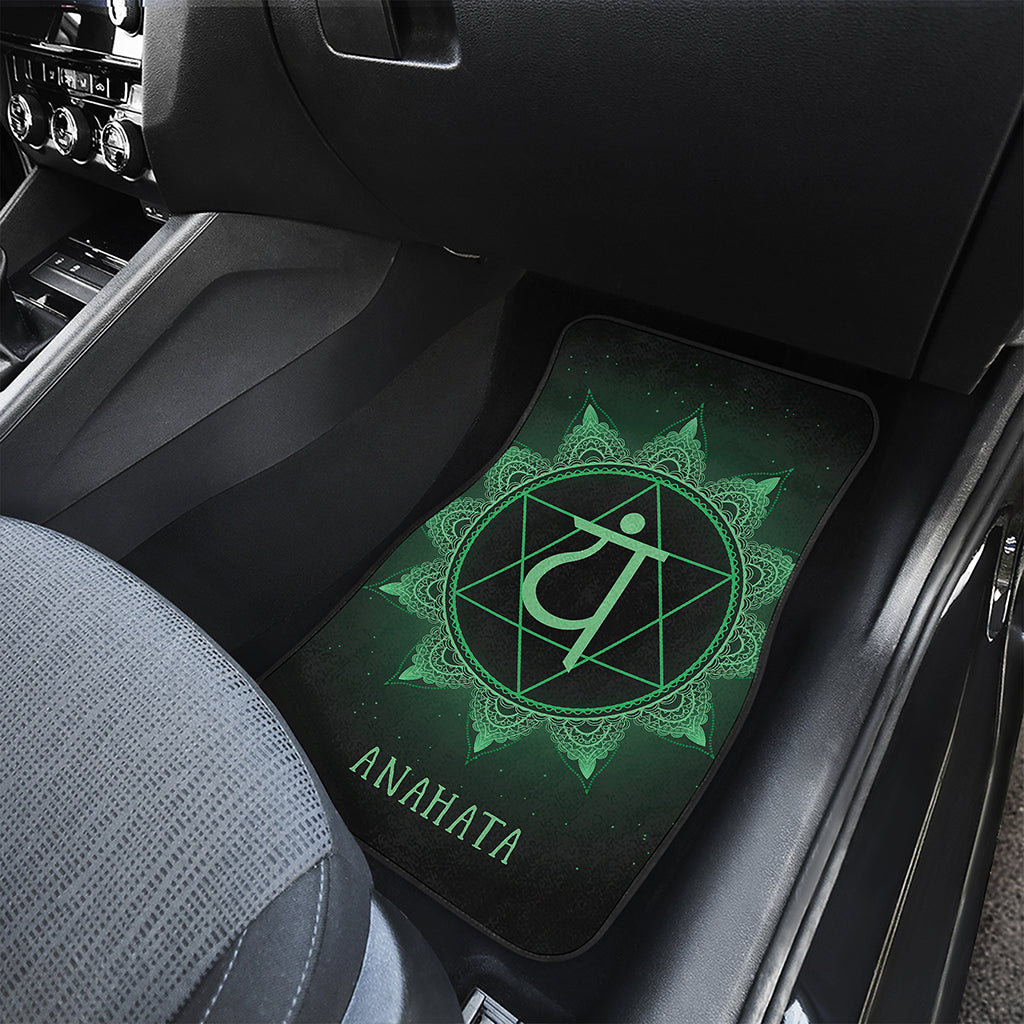 Anahata Chakra Symbol Print Front and Back Car Floor Mats