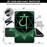 Anahata Chakra Symbol Print Half Sofa Protector