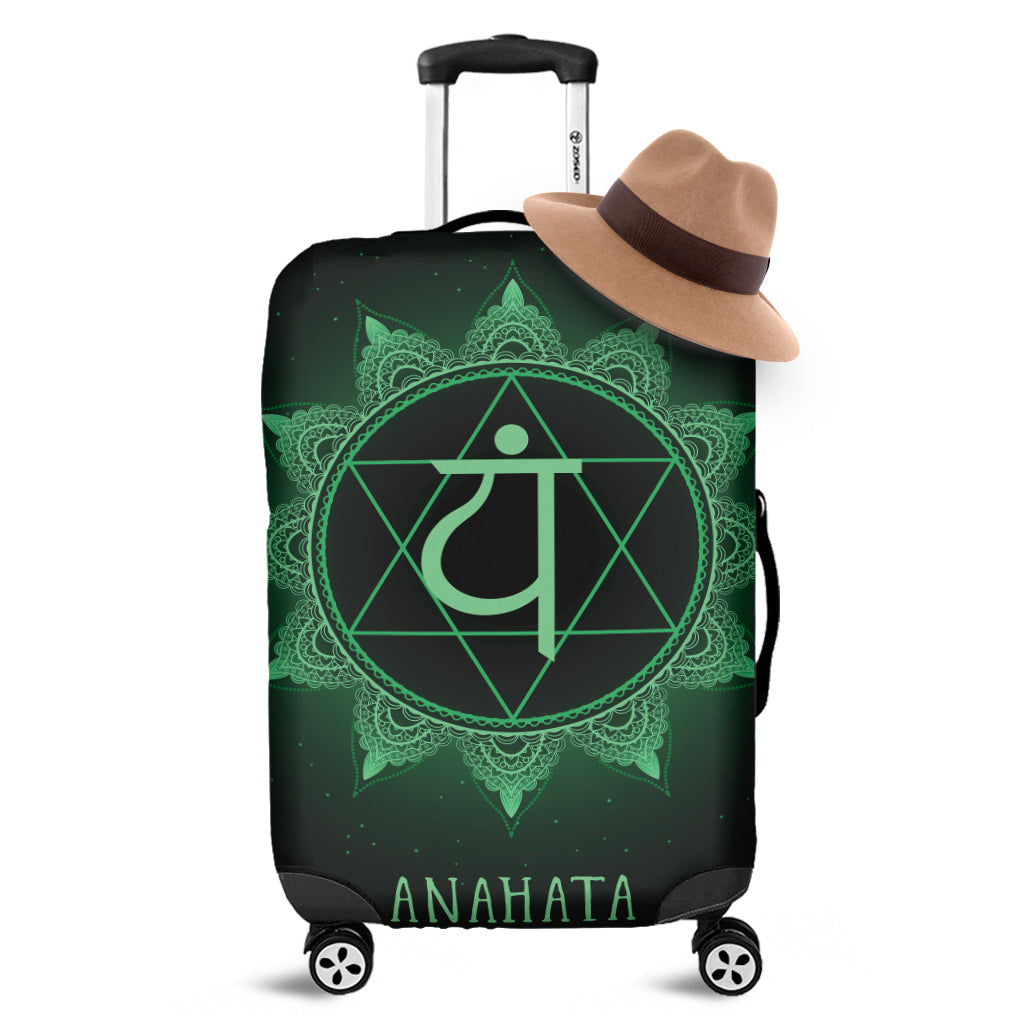 Anahata Chakra Symbol Print Luggage Cover