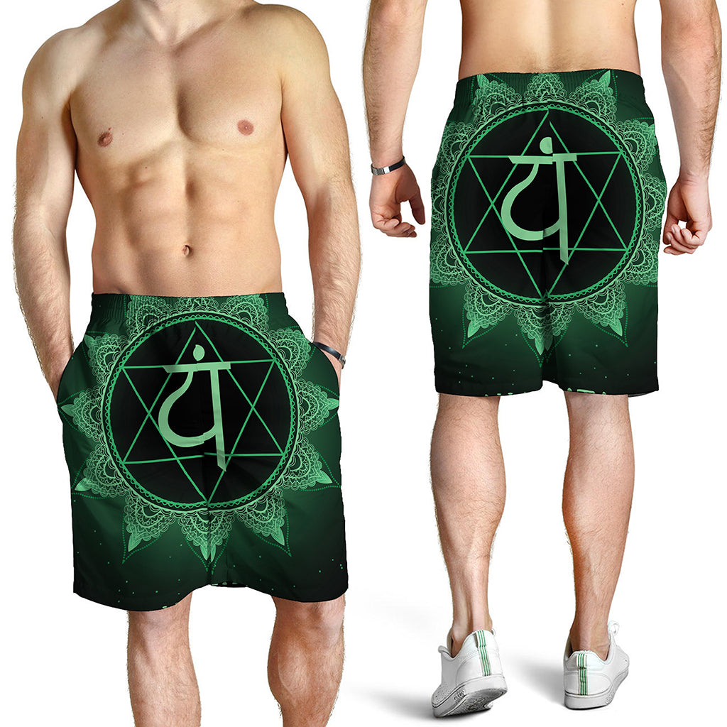 Anahata Chakra Symbol Print Men's Shorts