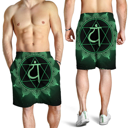 Anahata Chakra Symbol Print Men's Shorts