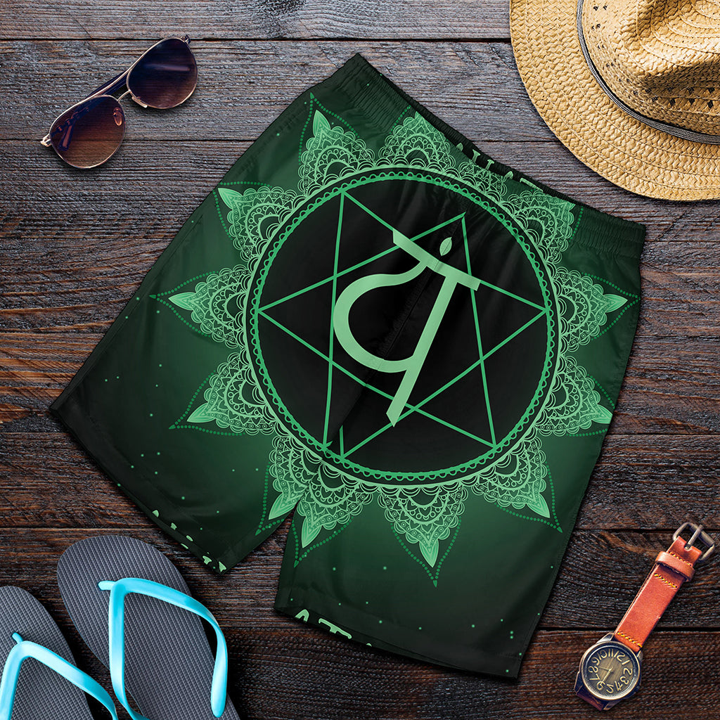 Anahata Chakra Symbol Print Men's Shorts