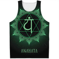 Anahata Chakra Symbol Print Men's Tank Top