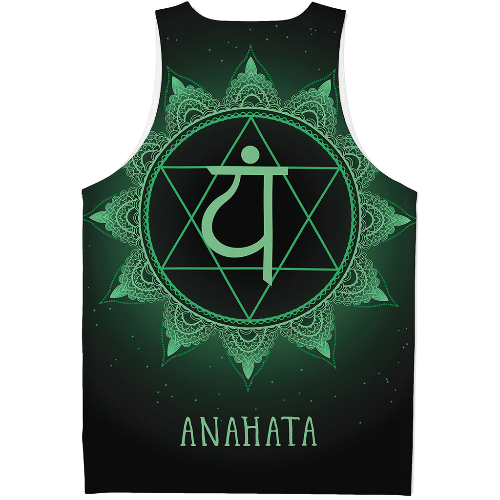 Anahata Chakra Symbol Print Men's Tank Top