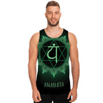 Anahata Chakra Symbol Print Men's Tank Top