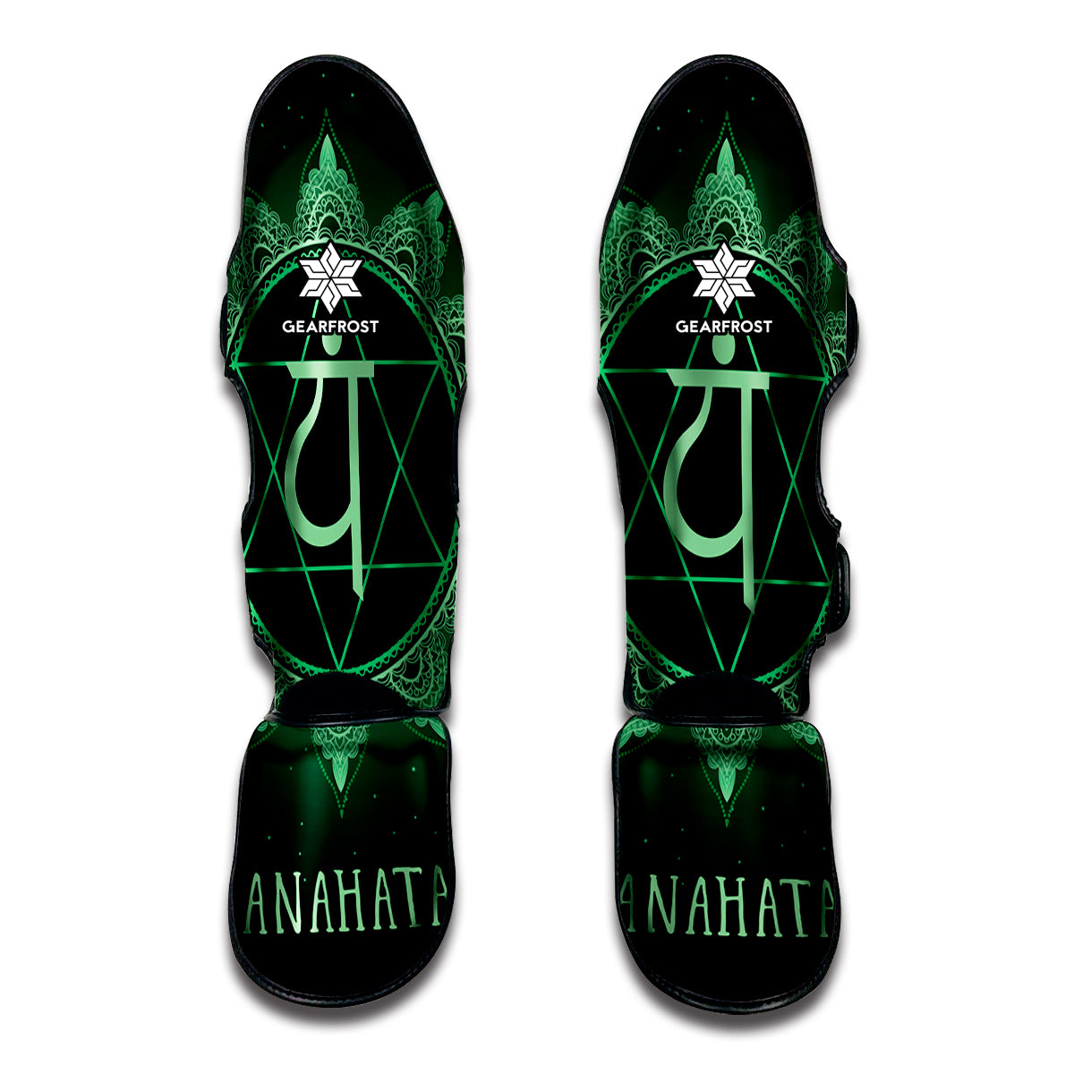 Anahata Chakra Symbol Print Muay Thai Shin Guard