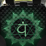 Anahata Chakra Symbol Print Pet Car Back Seat Cover