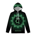 Anahata Chakra Symbol Print Pullover Hoodie