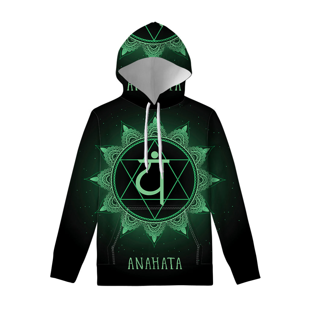 Anahata Chakra Symbol Print Pullover Hoodie