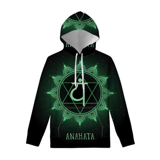 Anahata Chakra Symbol Print Pullover Hoodie