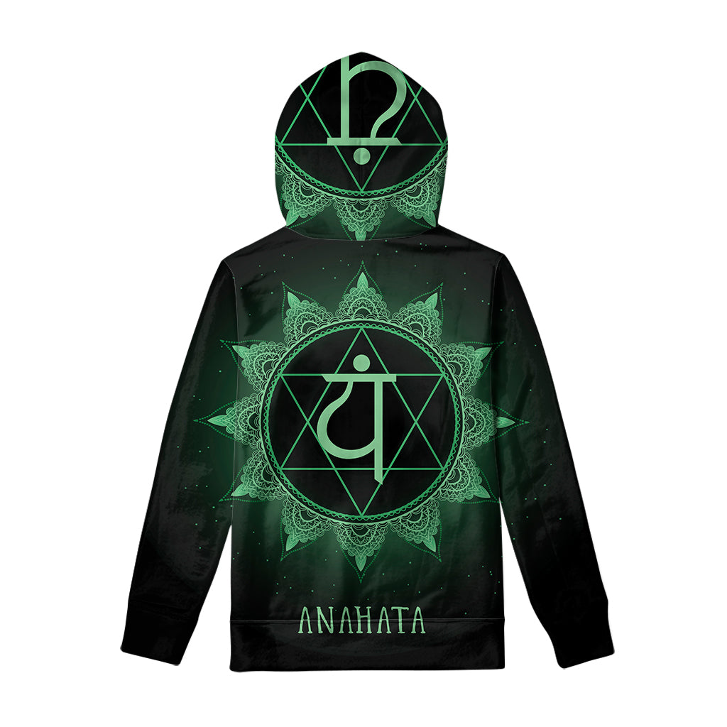Anahata Chakra Symbol Print Pullover Hoodie