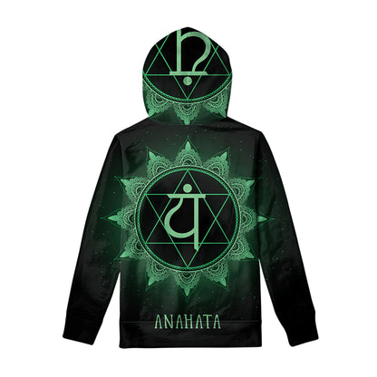 Anahata Chakra Symbol Print Pullover Hoodie