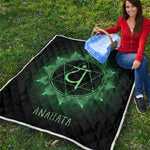 Anahata Chakra Symbol Print Quilt