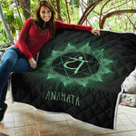 Anahata Chakra Symbol Print Quilt