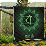Anahata Chakra Symbol Print Quilt