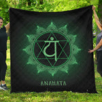 Anahata Chakra Symbol Print Quilt