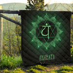 Anahata Chakra Symbol Print Quilt