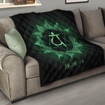 Anahata Chakra Symbol Print Quilt