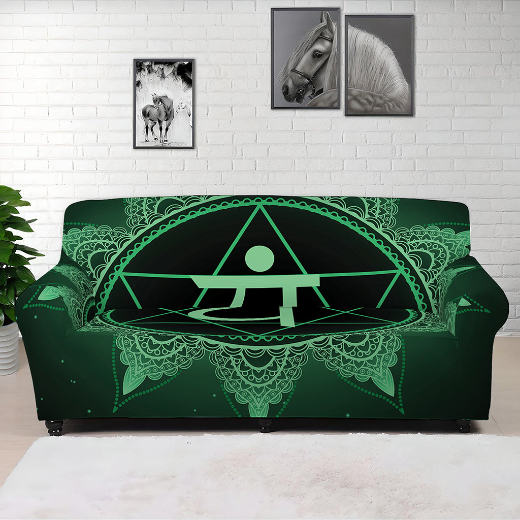 Anahata Chakra Symbol Print Sofa Cover