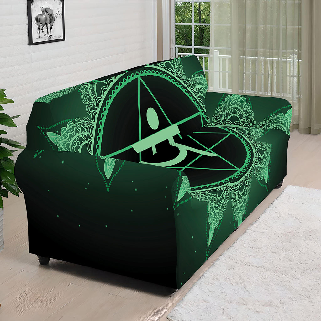 Anahata Chakra Symbol Print Sofa Cover