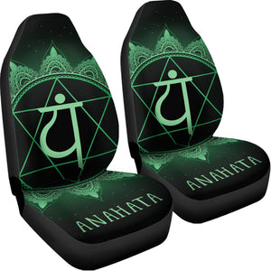 Anahata Chakra Symbol Print Universal Fit Car Seat Covers